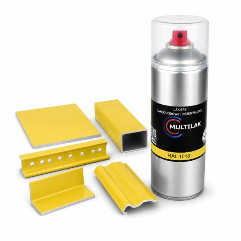 SPRAY LAKIER FARBA DO ALUMINIUM RAL 1018 POŁYSK