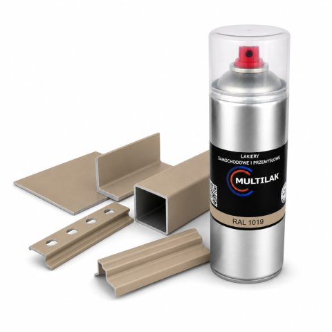 SPRAY LAKIER FARBA DO ALUMINIUM RAL 1019 POŁYSK