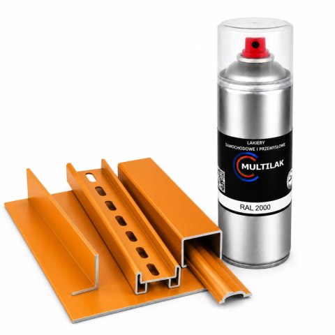 SPRAY LAKIER FARBA DO ALUMINIUM RAL 2000 POŁYSK
