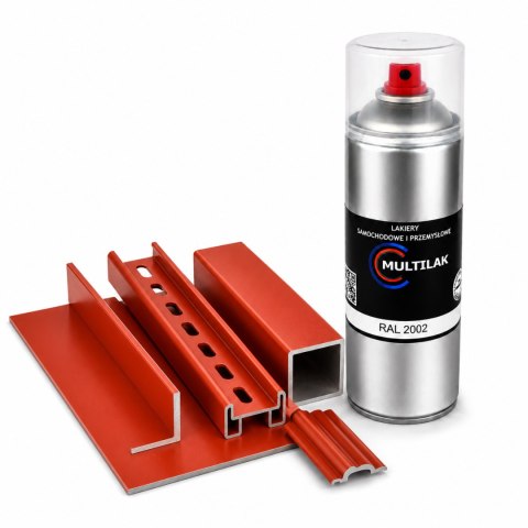 SPRAY LAKIER FARBA DO ALUMINIUM RAL 2002 POŁYSK