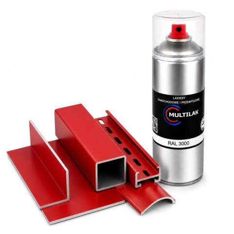 SPRAY LAKIER FARBA DO ALUMINIUM RAL 3000 POŁYSK