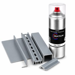 SPRAY LAKIER FARBA DO ALUMINIUM RAL 7001 POŁYSK